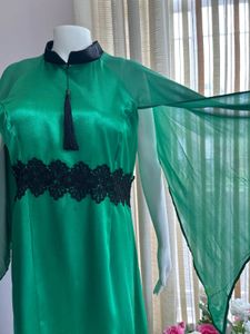Green Premium A-line Cheongsam