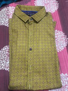 Mens Yellow Party Wear Shirt