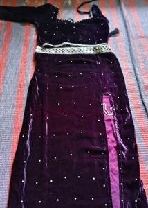 Purple Velvet co-ord set