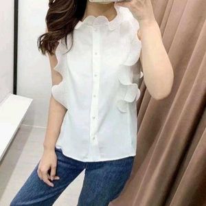 Zara White Ruffle Top