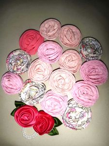 Pink Flower Accessories Lot Loose Series 01