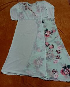 Very Beautiful Long Said Kat Kurti With Skirts