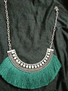 Green Thread Necklace