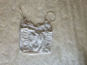 White Ruched Cami Top