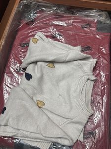 Heart Embellished Knit Sweater