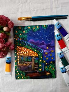 Aesthetic Lamp Landscape Painting