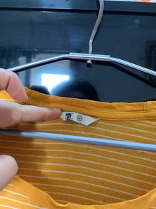Yellow Stripe Full Sleeves Tshirt