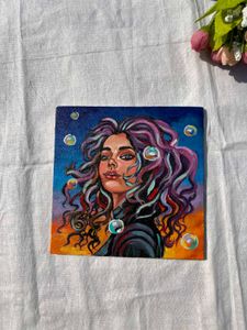 Mini Abstract Woman Painting On Canvas