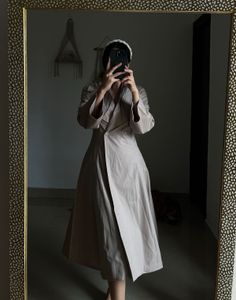NYMPH Light Beige Maxi Trench Dress