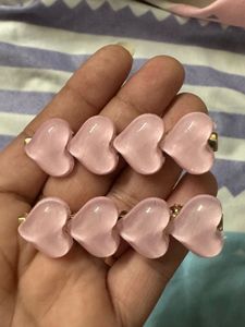 Pink Heart Hair Clips