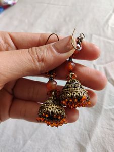 Orange Ethnic Earings