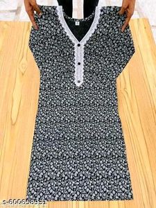 Floral Print Nighty with Lace