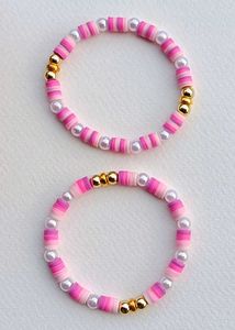 Handmade Pink Bracelets (Pack of 2) 💝