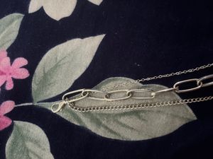 Silver-Plated  Multi layer Chain