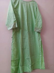 Printed Straight Kurta With Embroided Yoke