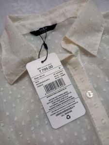 SHEIN BRAND White Loose Fit Shirt