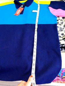 Korean Striped Polo T-Shirt💙