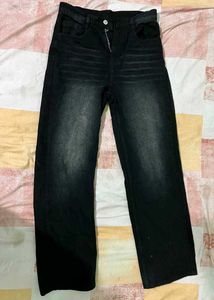 Wide Leg Black Jeans