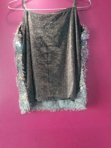 Sequin Fringe Cami Top