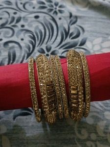 Green &amp; Gold Bangles