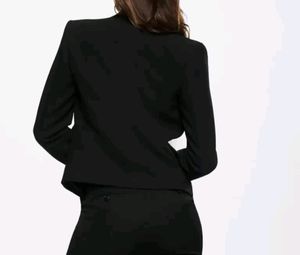 MANGO women black solid blazer/jacket