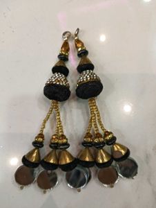 Stylish Black & Gold Tassels