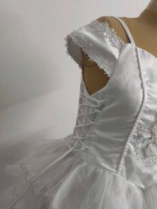 White Ruffled Occasion Dress