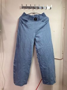 Wide Leg Blue Pants
