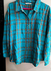 Plaid and Embroidered shirt combo