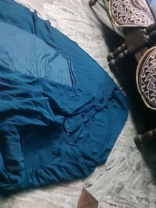 Peacock Blue Umbrella Dress