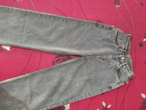Gray Wide Leg Jeans
