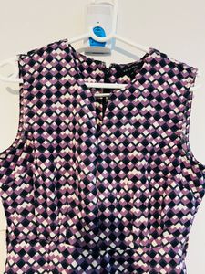 Patterned Sleeveless Dress