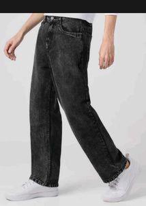 Acid Wash Black Jeans