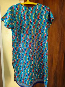 Red &amp; White Print Kurti