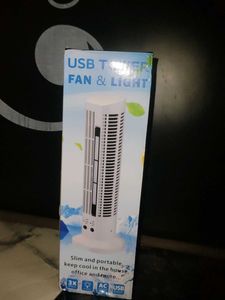 USB Tower Fan & Light - Portable Cooling