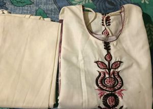 Elegant Embroidered Kurta with bottom wear