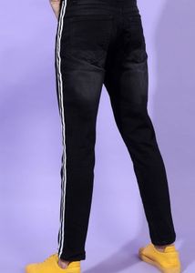 HIGHLANDER original Side Striped Black Jeans