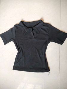 Black Polo Top