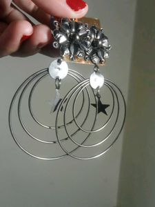Hoop Star Earrings