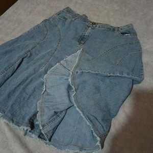 Midi Denim Skirt