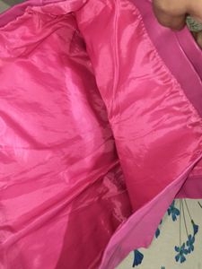 Pink Faux Leather Mini Skirt