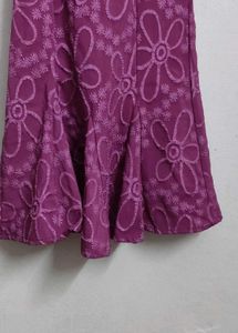 Floral Print Purple Dress