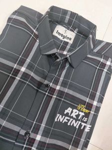 Stylish Gray Plaid Shirt