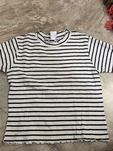 max Striped Ruffle Trim Tee