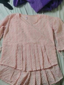 Vintage Pink Lace Top