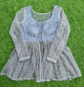 only grey crop top