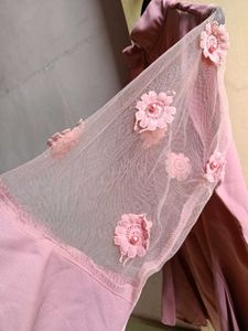 Pink Floral Sleeve Blouse