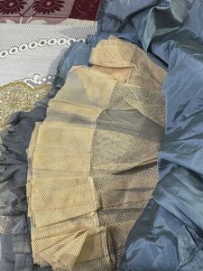 Elegant Grey Ruffled Party Dress