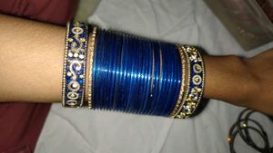 Blue &amp; Gold Bangle Set