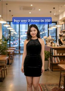 Elegant Black Velvet Mini Dress